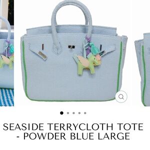 Seaside Terrycloth Tote - Powder Blue